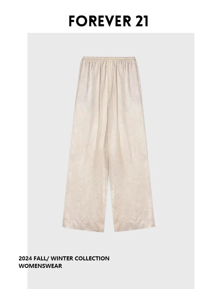 

Брюки прямого кроя Forever 2: Новинка, китайский национальный тренд, ретро-вышивка, эффектное драпирование, повседневный стиль