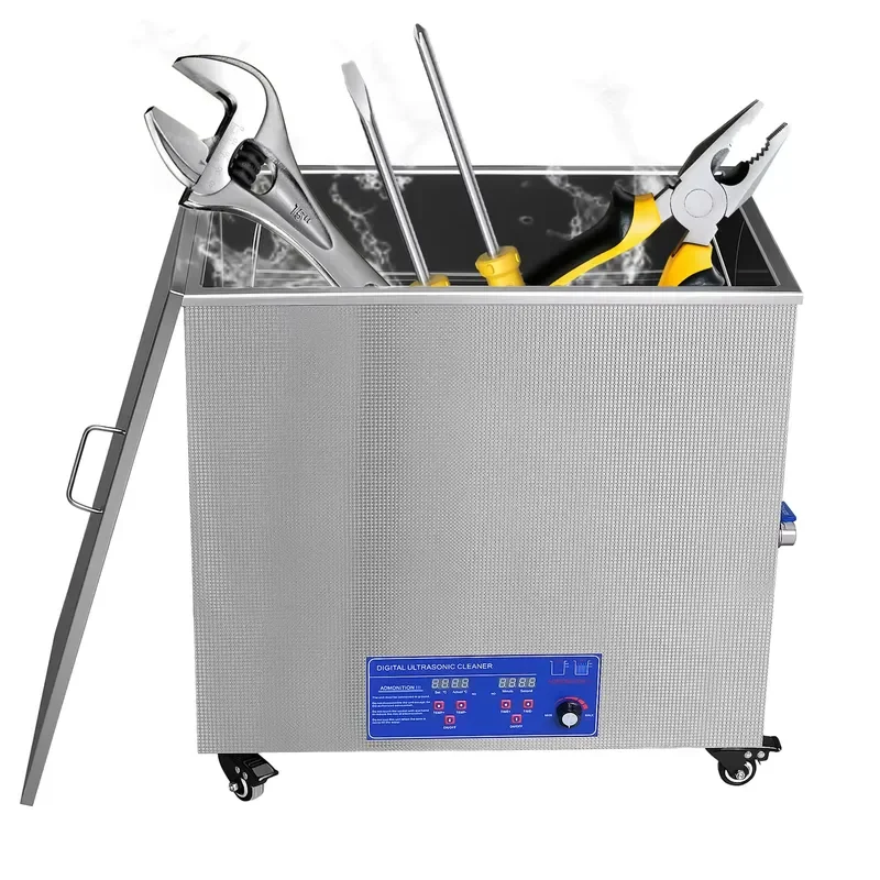 Stainless Steel Ultrasonic Cleaning Machine Industrial 38 Liters 40kHz Parts Washer Engine Auto Injector