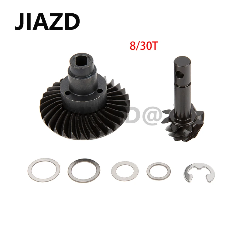 LYRC 8T 30T Steel Spiral Bevel Gear Front Rear Axle Gears for SCX10 II 90046 90047 AR44 AR45