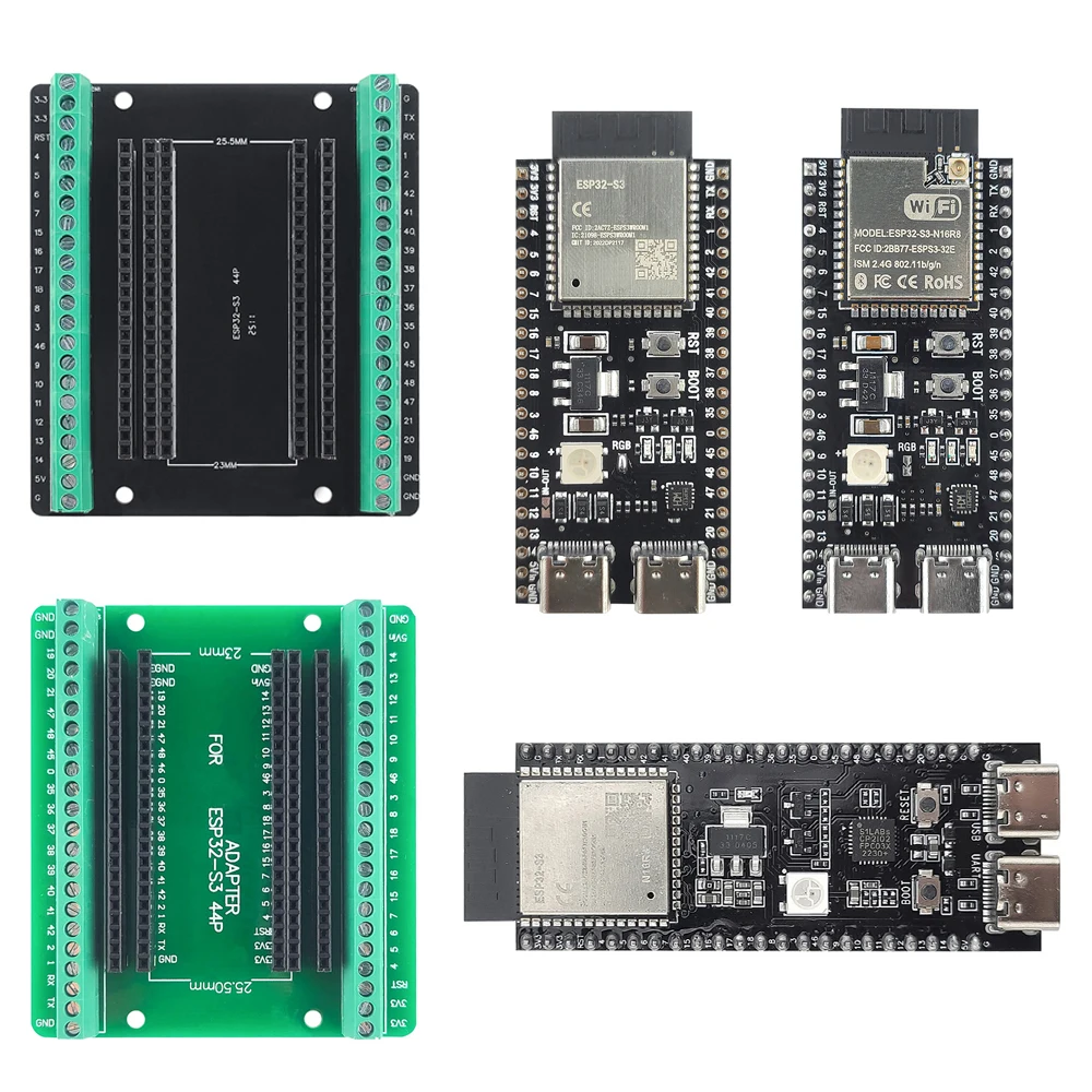 ESP32-S3 Development Boards with Expansion Board Kit CP2102 N16R8 N8R2 2.4G Wifi BT Module MCU 44Pin Type-C ESP32-S3