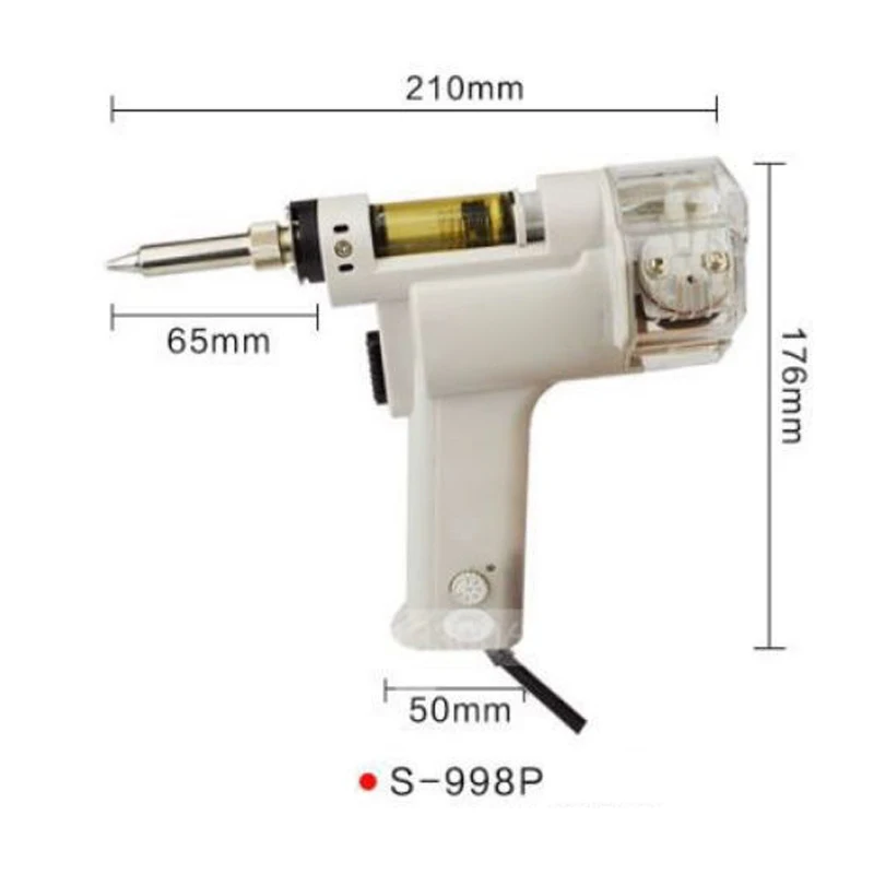 220V Electric Desoldering Device Dual Air Pump Lead-free Desoldering Gun Desoldering Tool Equipped with Desoldering Gun Base