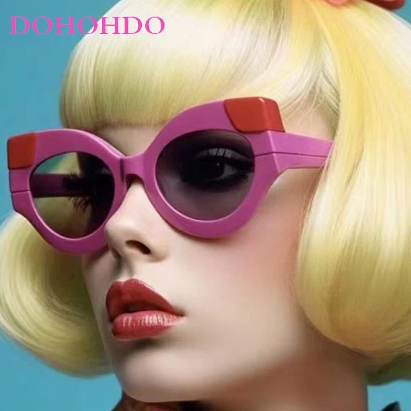 

Luxury Brand Designer Cat Eye Women Sunglasses New Fashion Big Frame Sunglass Men Outdoor Party Travel Eyeglasses Female UV400