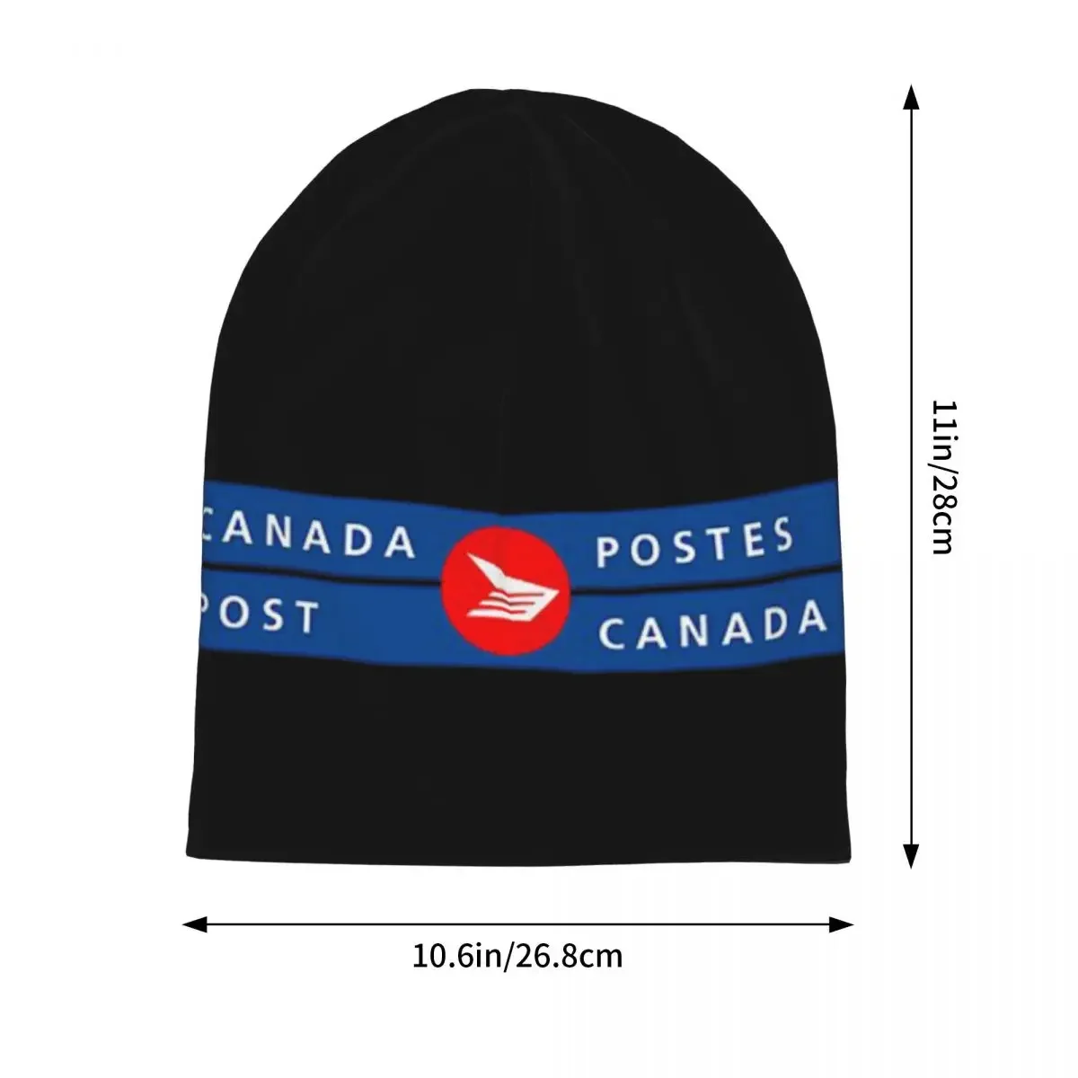 Canada Post Logo Billingual Warm Knitted Cap Hip Hop Bonnet Hat Autumn Winter Outdoor Beanies Hats for Unisex Adult