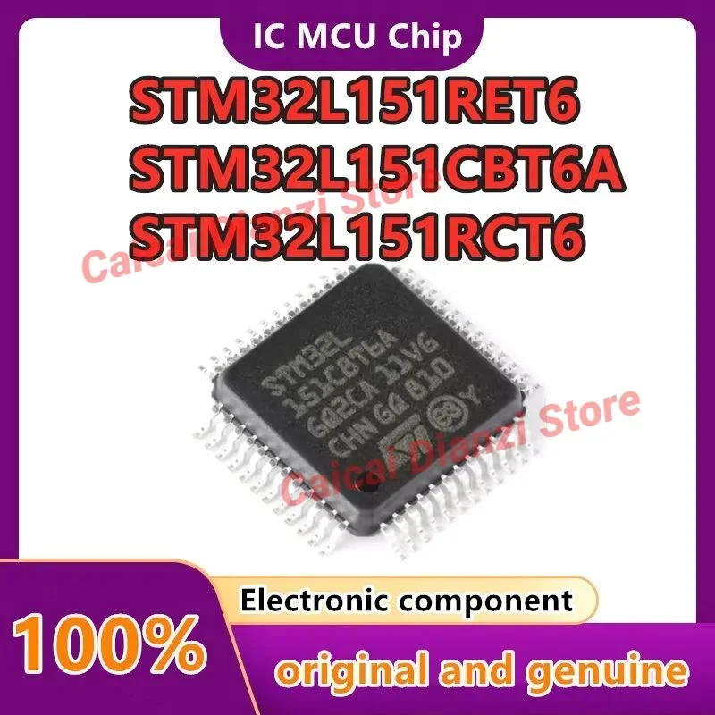 

STM32L151C8T6 STM32L151RCT6 STM32L151RET6 STM32L151C8T6A STM32L151CBT6A STM32L STM32L151 Microcontroller (MCU/MPU/SOC) IC Chip