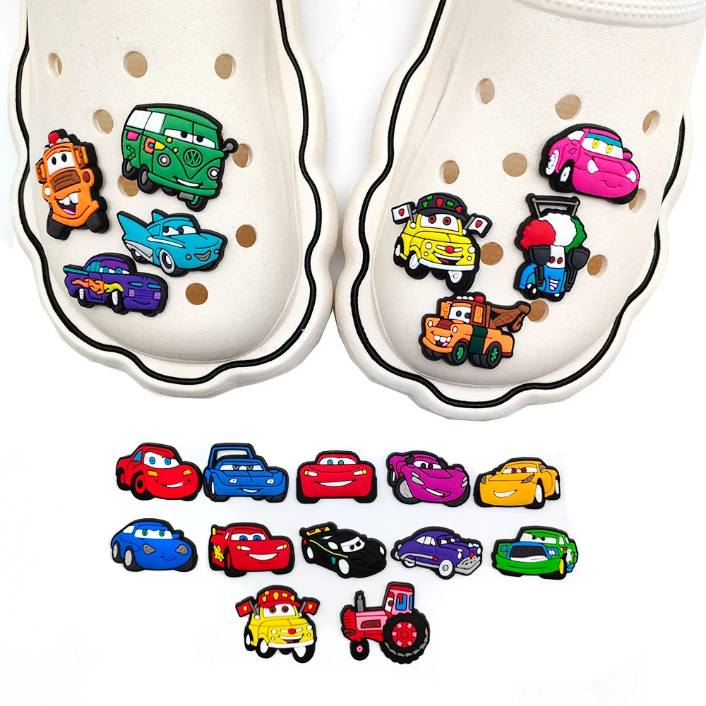 

MINISO Disney 20pcs Cars Shoe Decorations Charms For Clogs Bogg Bag Bubble Slides Sandals Shoe DIY Decor Accessories Gift