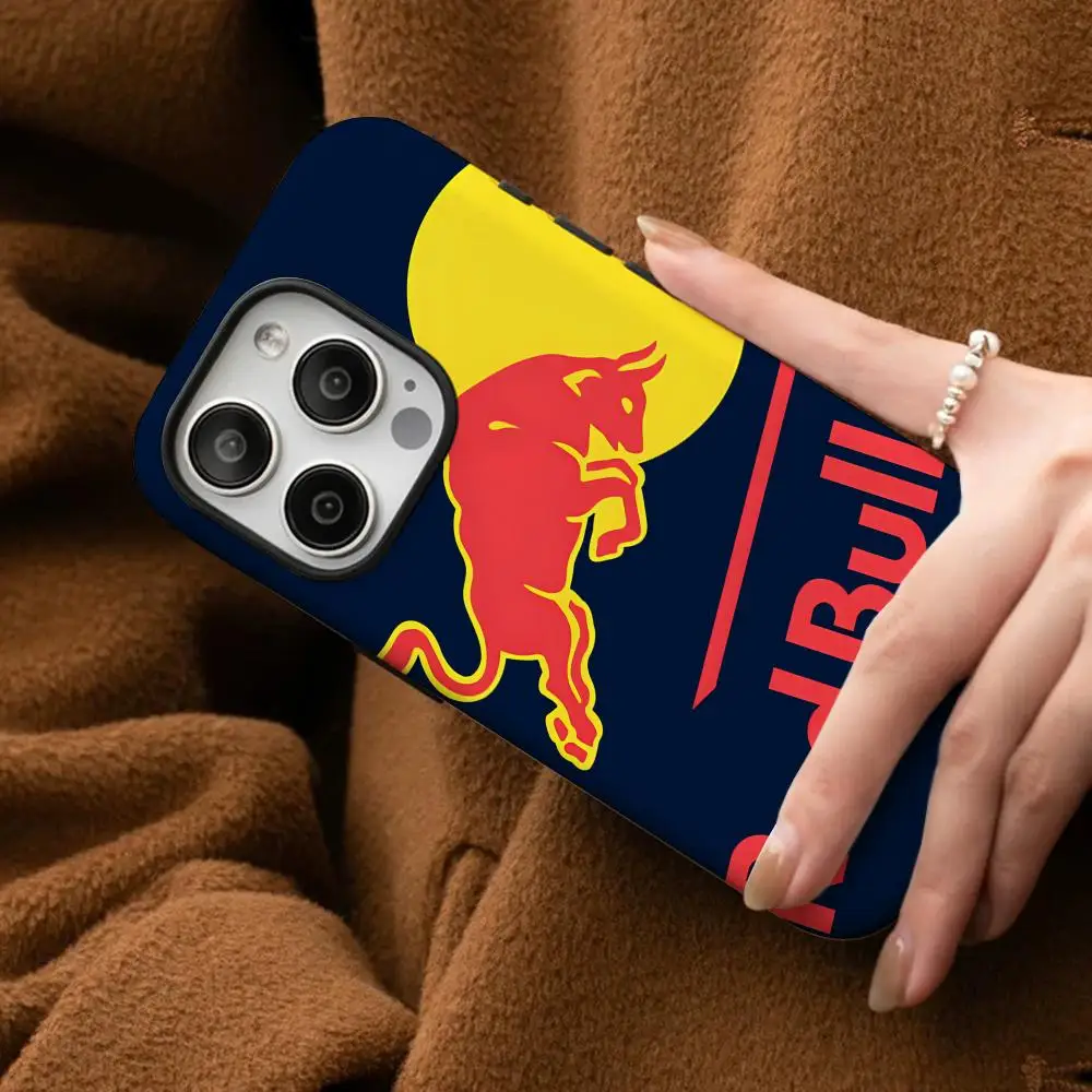 Fashion Red B-Bull Mouse Pad For IPhone 16Promax 16 15 14 13 12 11 Pro Max Plus Glossy HD Hard PC Cover