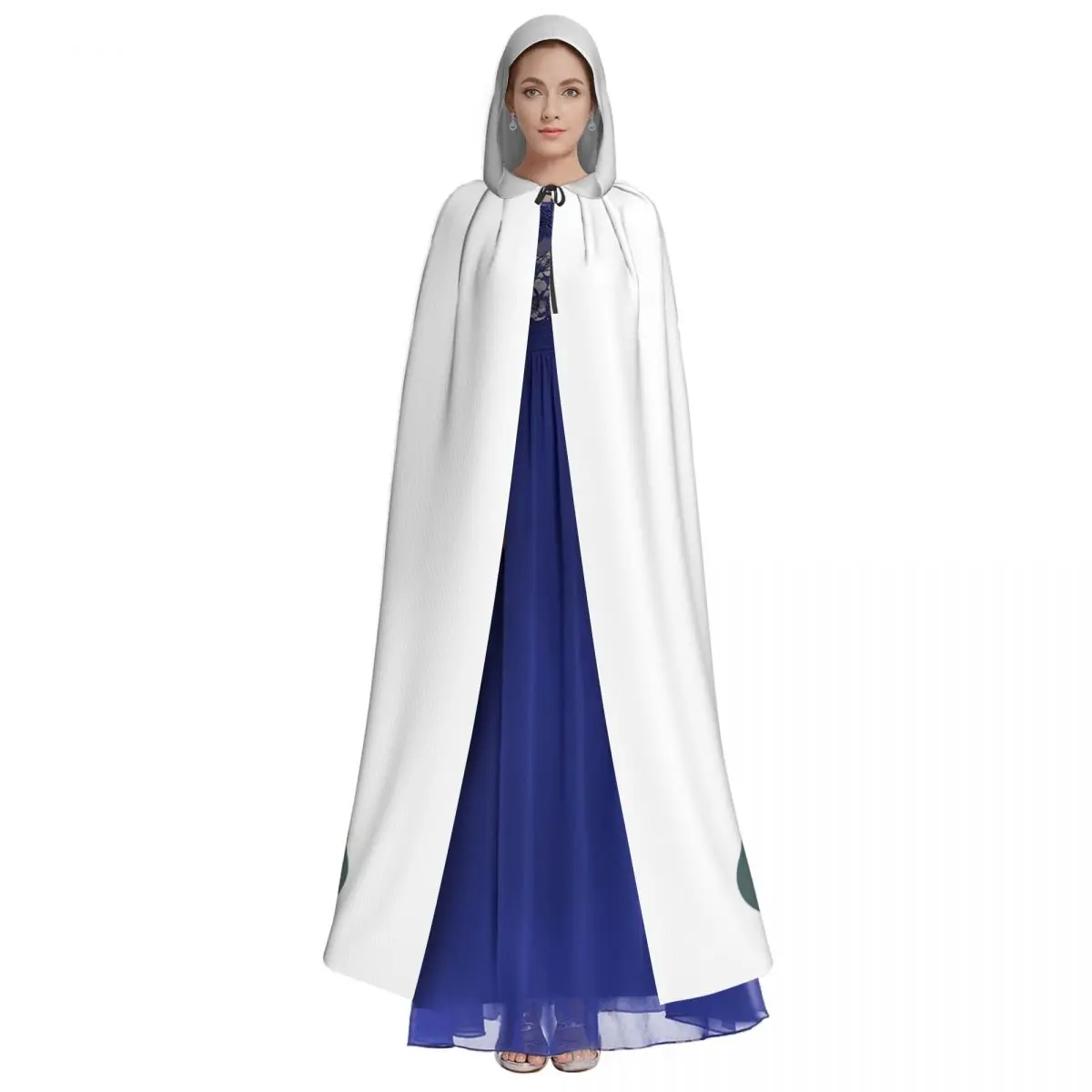 Whooping الأفعى طويلة مقنعين عباءة الساحرة القرون الوسطى زي تأثيري كيب HalloweenParty الكبار للجنسين