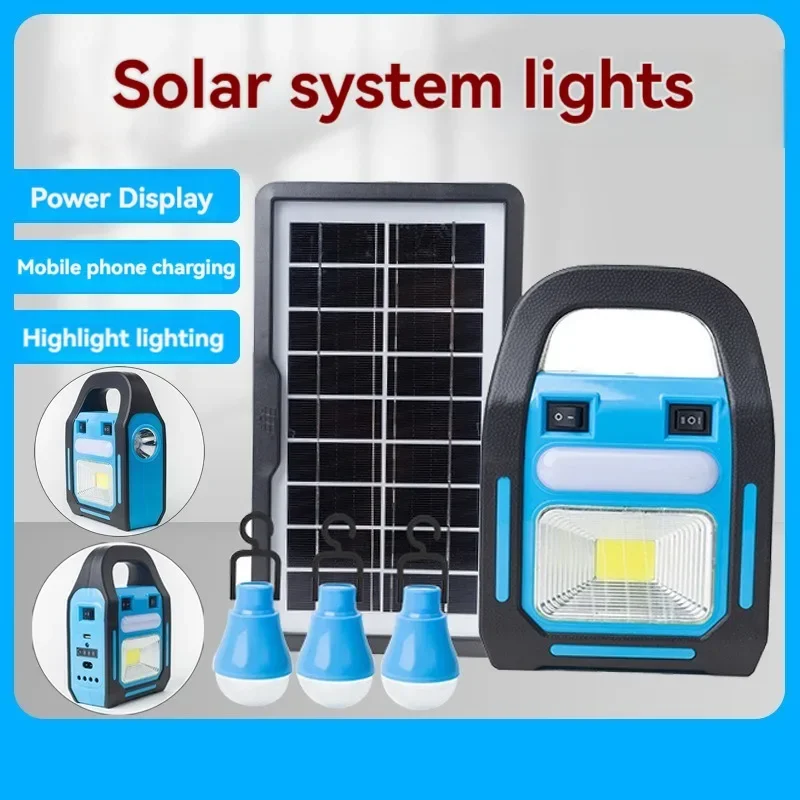 

10W Hand Small Solar Powered Light Emergency Power Bank Flashlight External Light Bulb Outdoor Camping Portable Light