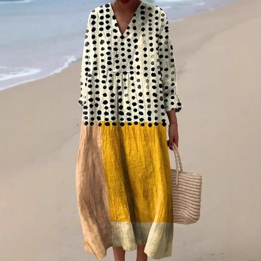 casual-floral-print-long-sve-irt-dr-women's-maxi-dr-independent-station-cross-border-3d-printed-sve-dr