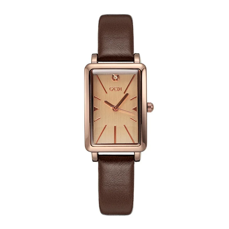 

Женские часы в стиле ретро с маленькой квадратной пластиной, легкие и маленькие высококачественные часы с ремнем, женские кварцевые часы