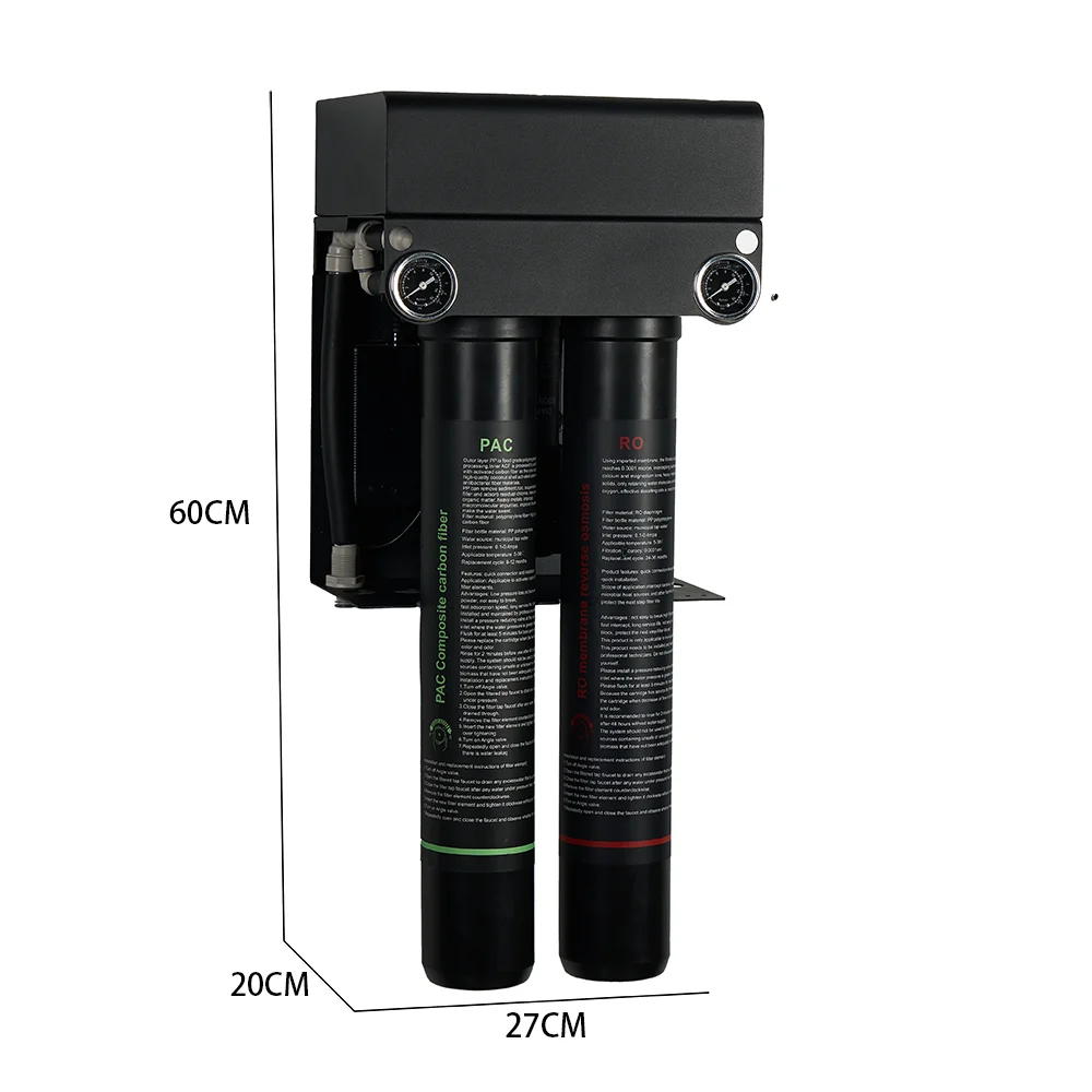 2.5L Per Minute Customizable 1000G Electric Plastic Tankless Wall-mounted Reverse Osmosis System Suitable for Homes Outdoor Use