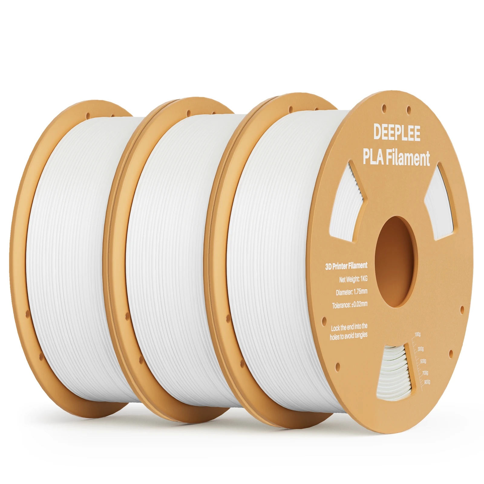 DEEPLEE PLA Filament 1,75mm 4KG, 3D-Drucker Filament Großpackung, Maßgenauigkeit +/- 0,02mm, 4er-Pack 1kg 3D-Druck Filament