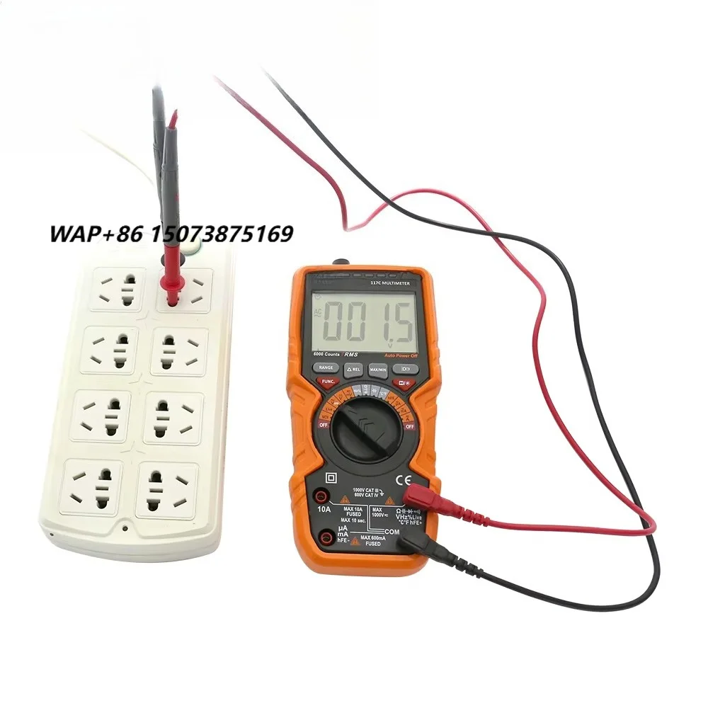 Field Service Digital Multimeter 117C 1000V True RMS Auto Range Portable Electrical Tester