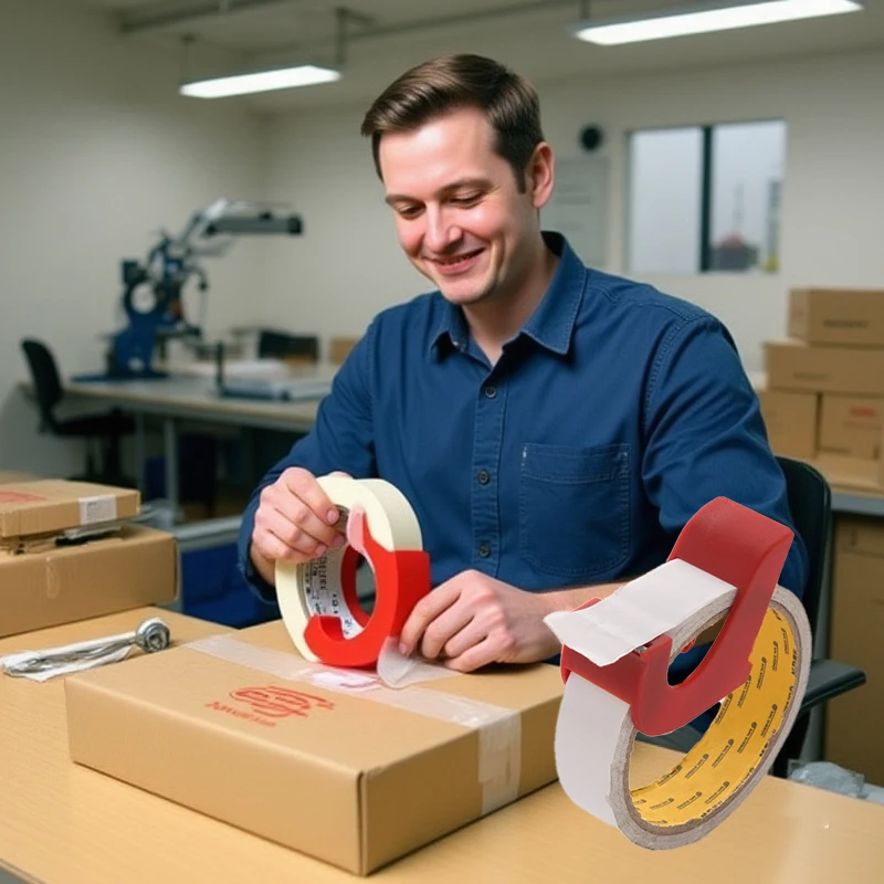 

Sealing Packer Tape Dispenser Packaging Parcel 10-25MM Width Roller Tape Cutter Sealing Tape Holder Manual Packing Machine