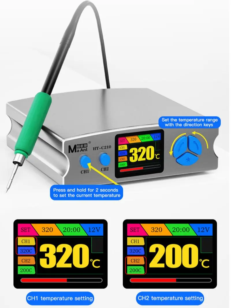 MaAnt HT-C210 Precision Soldering Station C210 Micro Welding Station For 2 Seconds Used For Electronic Component PCB SMD Repair