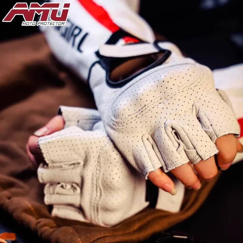 Motorcycle Gloves Summer Half Finger Male Motorcycle Motocross Full Finger Gloves Fall Proof Breathable Four Seasons Equipment