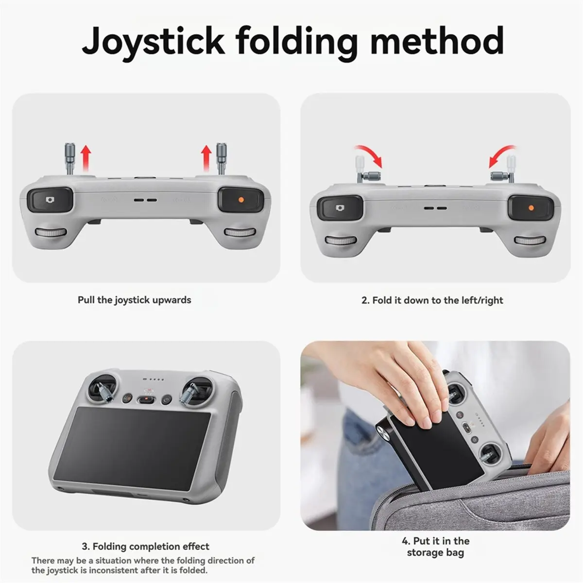 A14M Thumb Rocker Sticks for FPV/ 2/3/RC Pro Remote Control Non-Disassembly Telescopic Folding Joystick Drone Accessory A