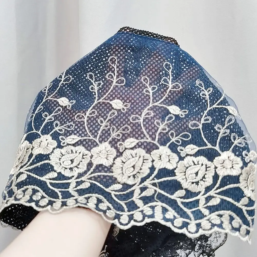 Embroidery Baotou Hat Fashion Flowers Cotton Muslim Cap Lace Summer Turban Women