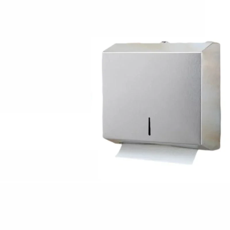 Large Paper Outlet Tissue Dispenser Wall-Mounted Bathroom Hand Towel Box Stainless Steel Large Capacity Kitchen Paper Case Rack