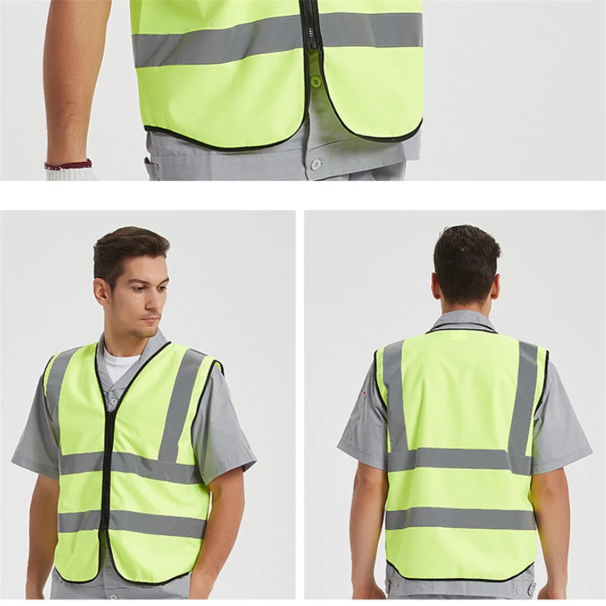 Safety Vest, Bright Neon Building Protective Film, Reflective Vest, Protective Warning Clothing Intersection Guard(A)