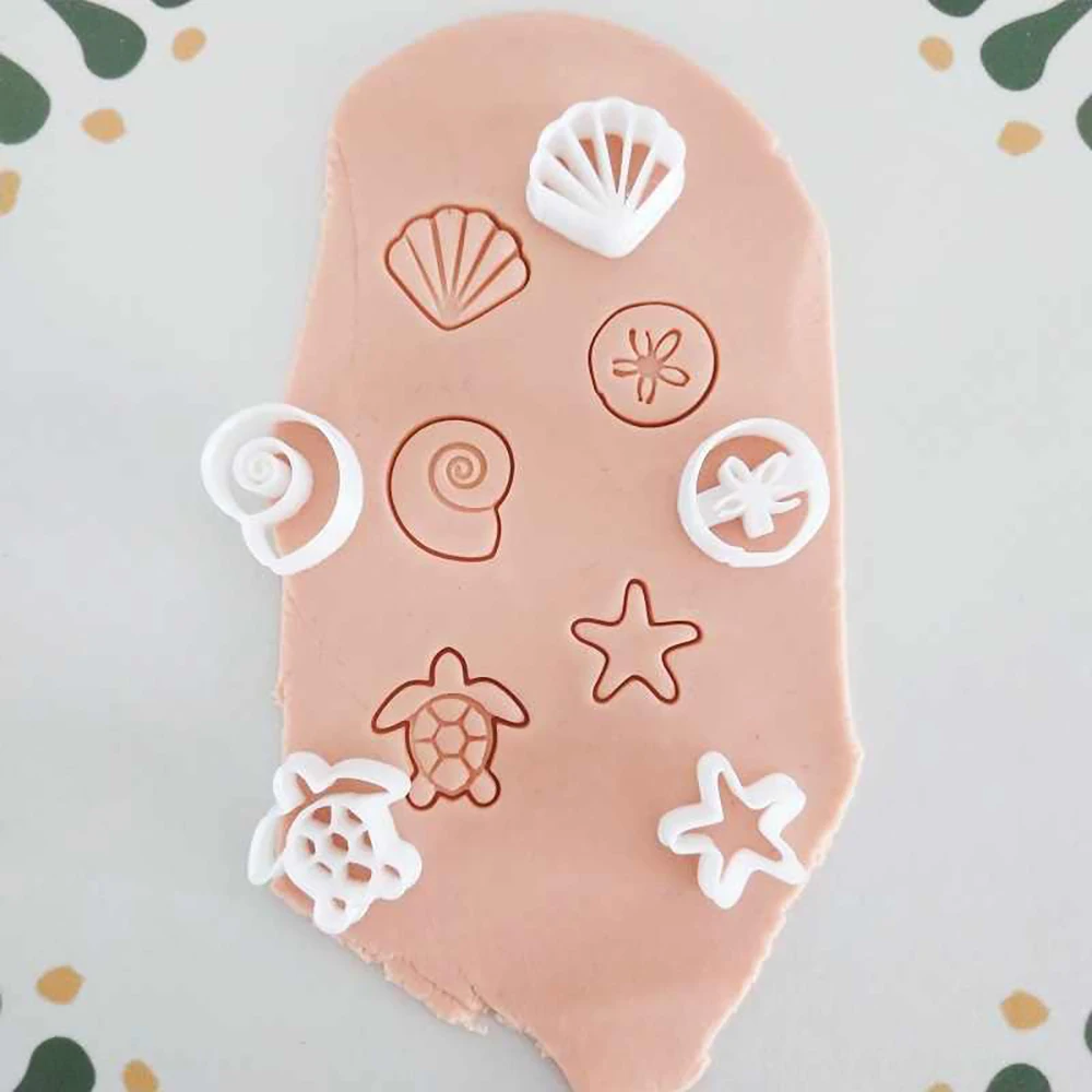 Ocean Sea Stud Polymer Clay Cutters Summer Style Cutters Earring Cutters Turtles/Starfish/Shell/Conch Jewelry Making Tools