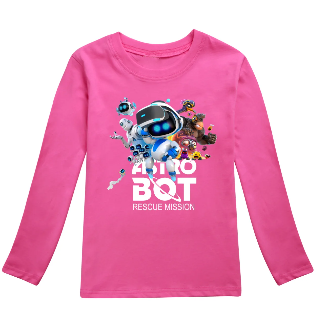 2025 New Astro bot Kids Summer long Sleeve T Shirt Cotton Teen Girls Tops Little Baby Boys ASTROBOT Fashion O-neck Tees Clothes