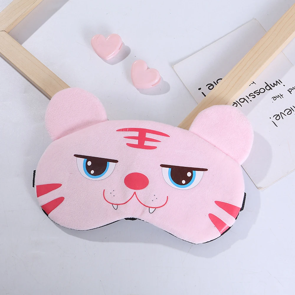 Cute Cartoon Tiger Sleeping Eye Mask Night Eye Patches Lightproof Sleep Eye Covers for Girls Boys Traveling  Animal Blindfold