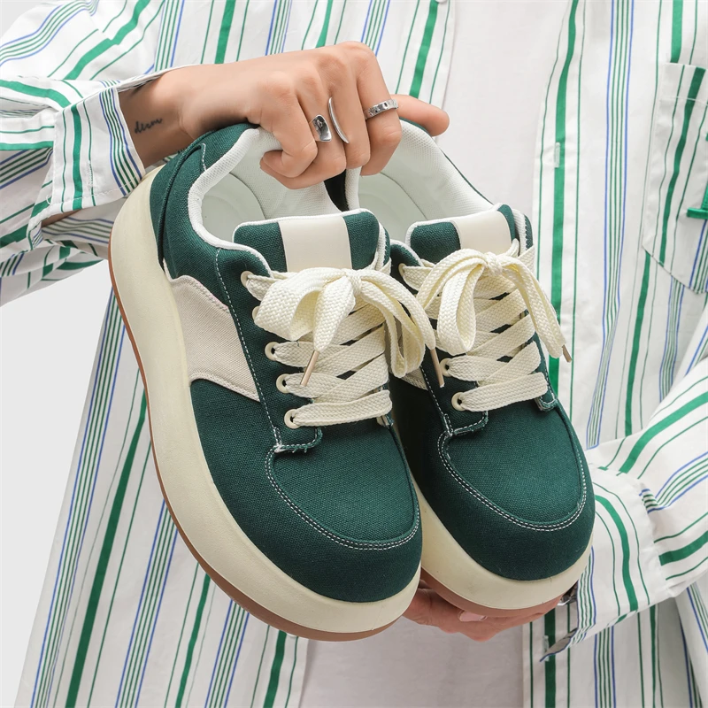 

Уличная одежда, зеленые парусиновые туфли, мужские роскошные дизайнерские кроссовки на платформе, мужские повседневные кроссовки, уличные дышащие мужские туфли для скейтборда