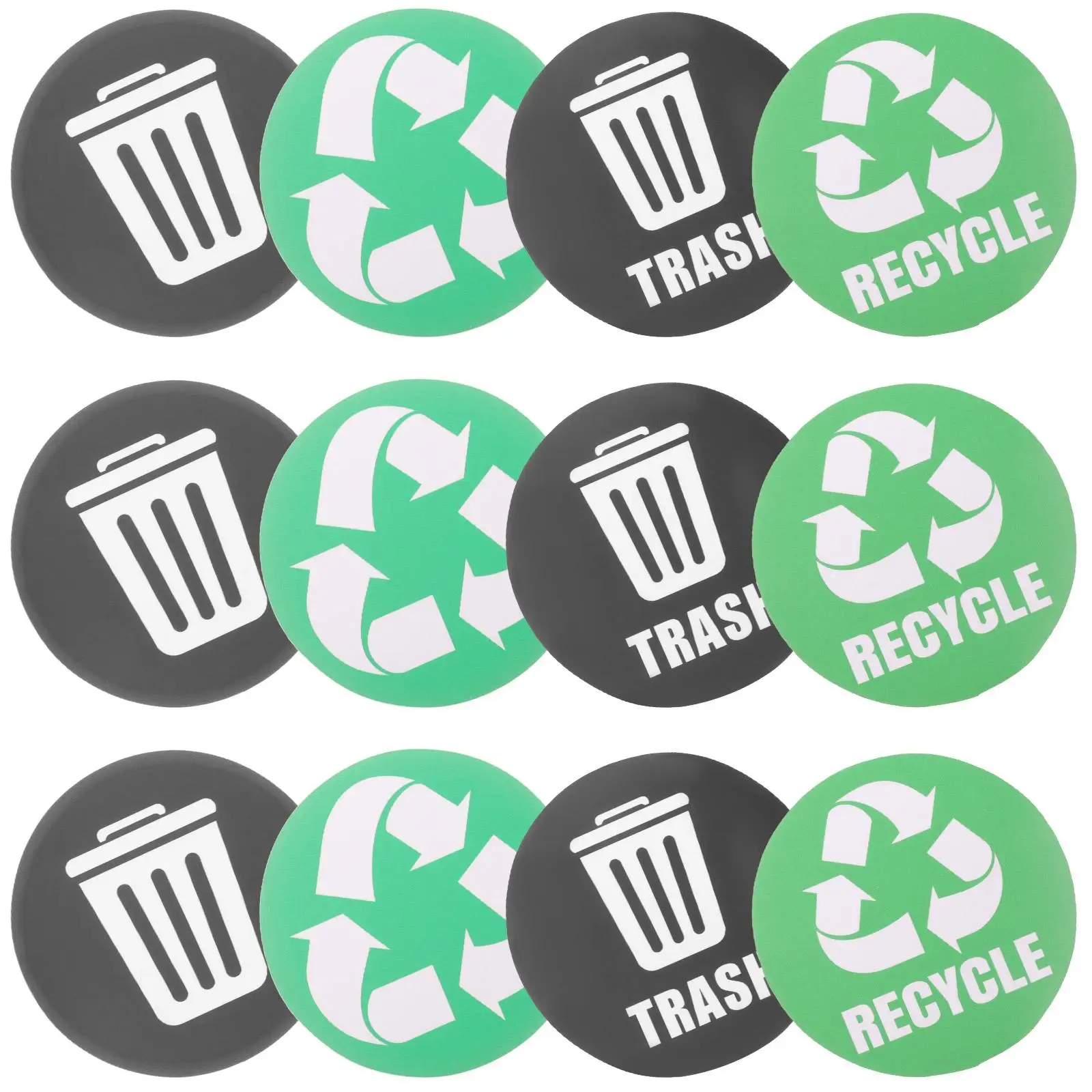 Trash Sorting Sticker Garbage Sign Stickers Water Proof Bin Labels Recycling Logo