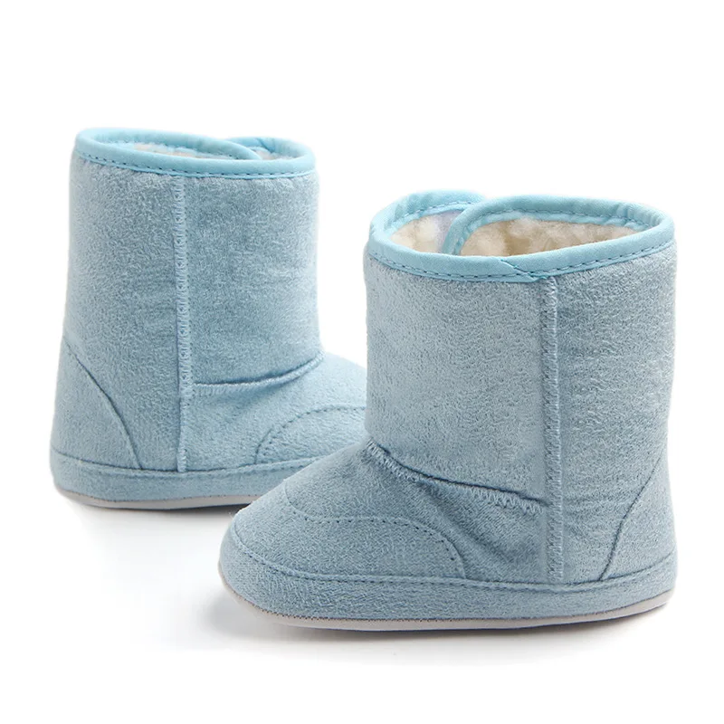 Baby Shoes Winter Infant 12cm-13cm-14cm Ankle-covered Booties UGG Suede Korean Style TPR Sole Anti-slip Warm Winter MJ0407