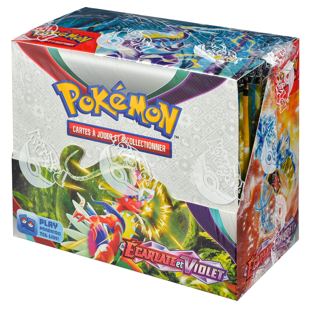 

360 французских карт Pokémon TCG: фиолетово-красный коммерческий набор карт Pokémon, коробка из 36 упаковок