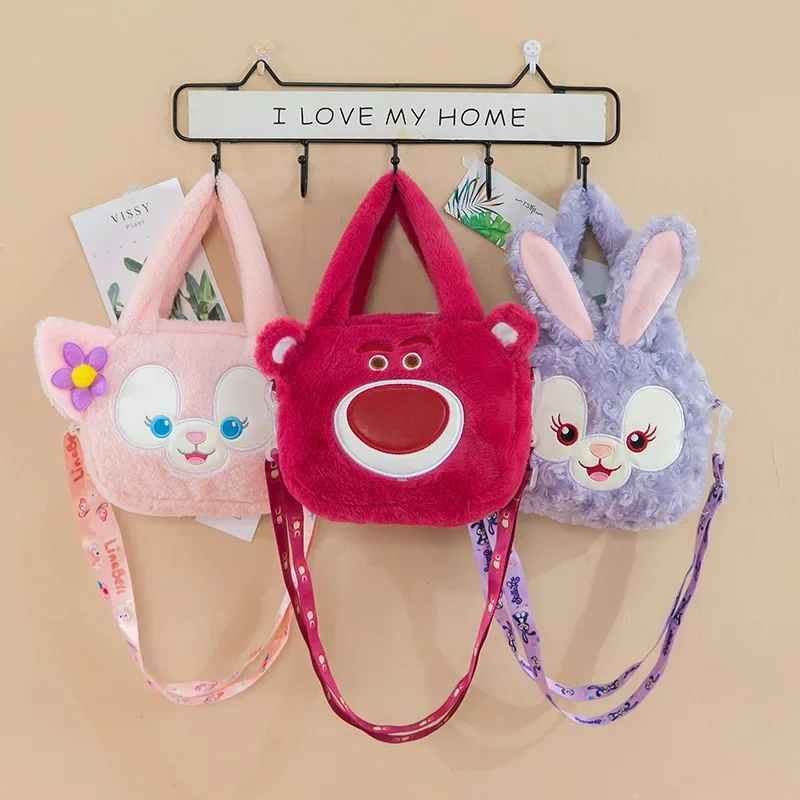 Disney Stitch LinaBell StellaLou Plush Shoulder Bag Cartoon Anime Character Doll Single Shoulder Handbag Girls Casual Decoration