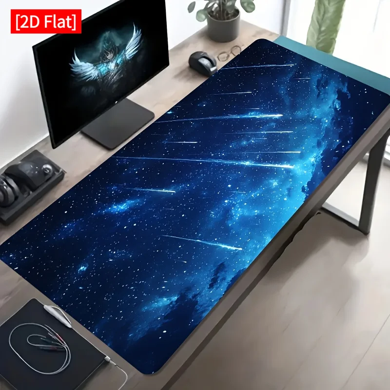 Large game table mouse pad, with multi-sized starry night design. Perfect for gamers and suitable for home or office decoration