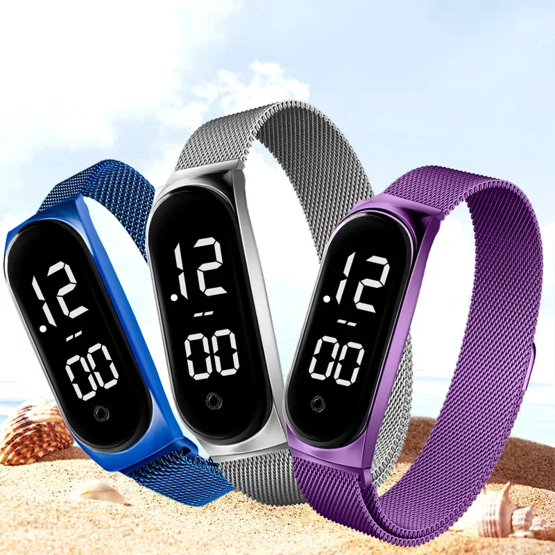 1Pcs Couples Casual Business Digital Calendar Nylon Strap Quartz Watch 1Pcs Sports LED Silicone Strap Electronic Watch