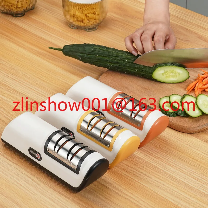 

Профессиональная 2-ступенчатая электрическая точилка для ножей, точилка для кухонных ножей с функцией быстрого заточки и полировки