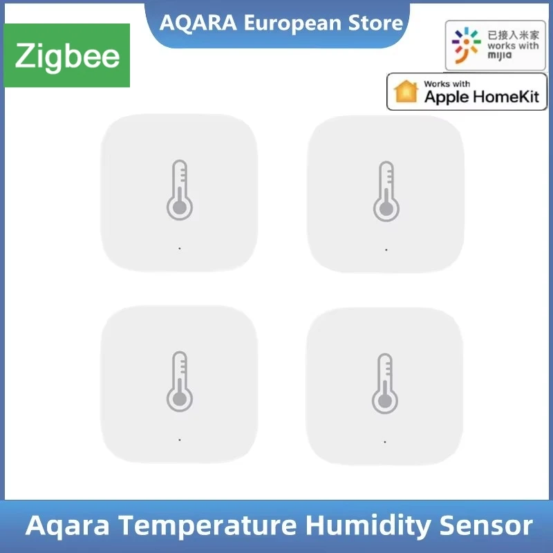 Sensore di Temperatura Aqara, Sensore Intelligente di Pressione Atmosferica e Umidità, Connessione Wireless Zigbee, Casa Intelligente per App Xiaomi Mi Home Homekit