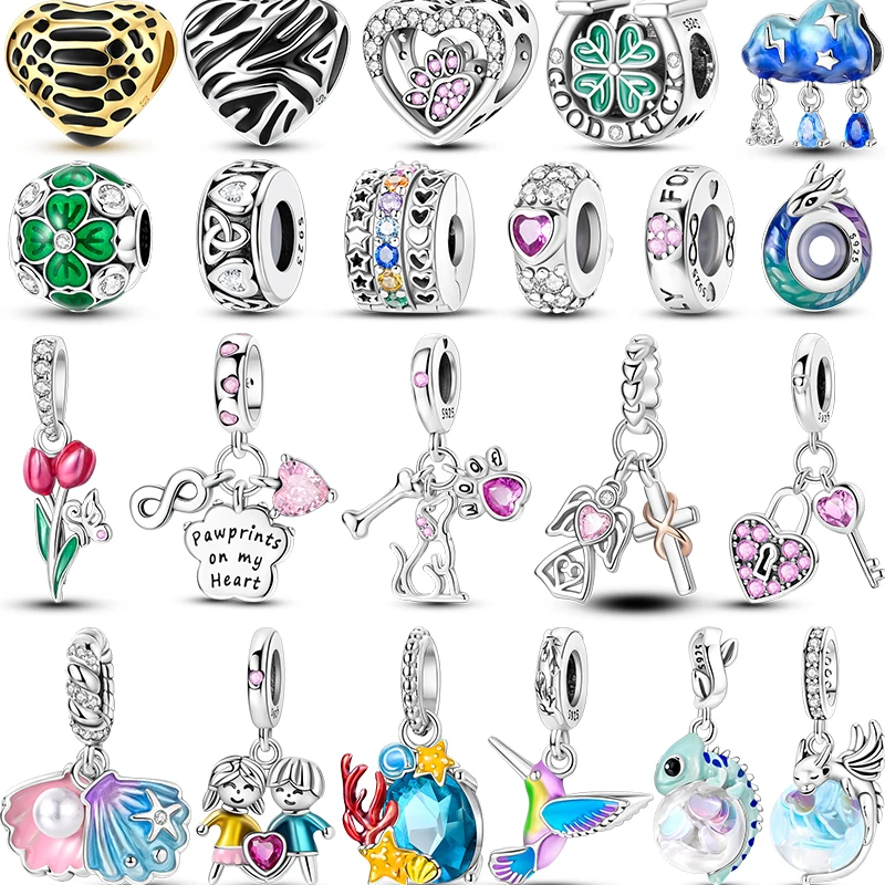 2026 New 925 Sterling Silver Chameleon Cloud Shell Love Charms Pendant Fit 3mm Original Bracelet DIY Women Fashion Jewelry Gifts