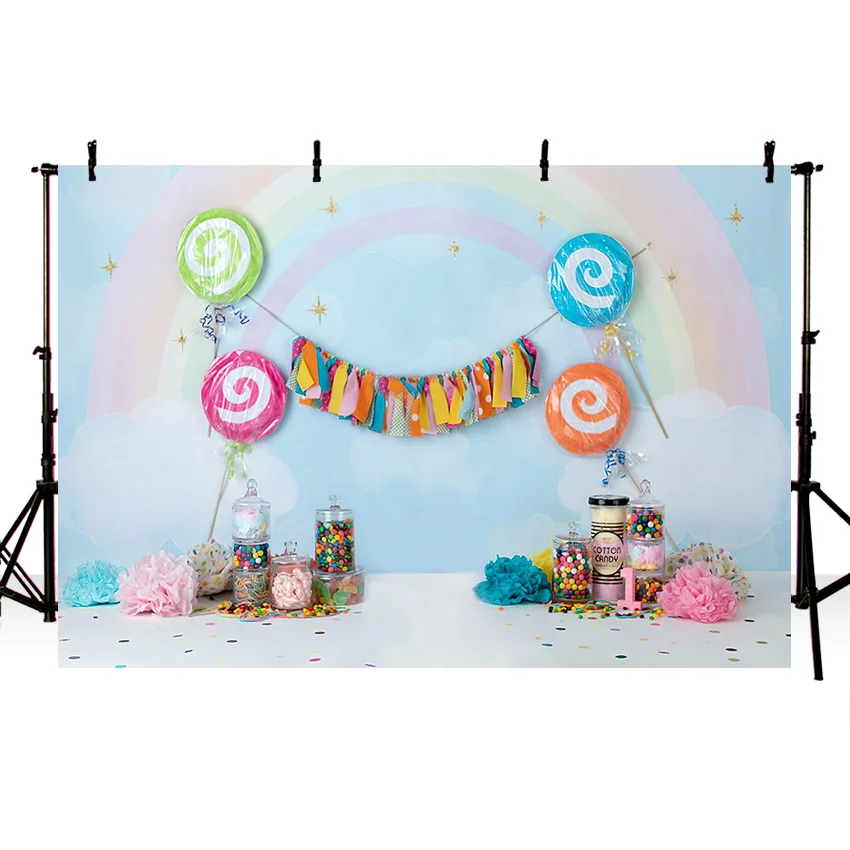 Birthday Photography Backdrops 1st Baby Shower Cake Smash Photo Background Children Newborn Portrait Party Decorations Props