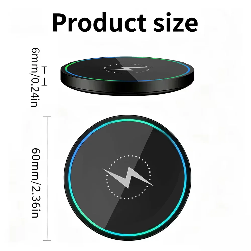 New Version Mini Wireless Charger Stand, Portable Fast Charging Dock Compatible with IPhone17, Samsung S26-21 Xiaomi Smartphones