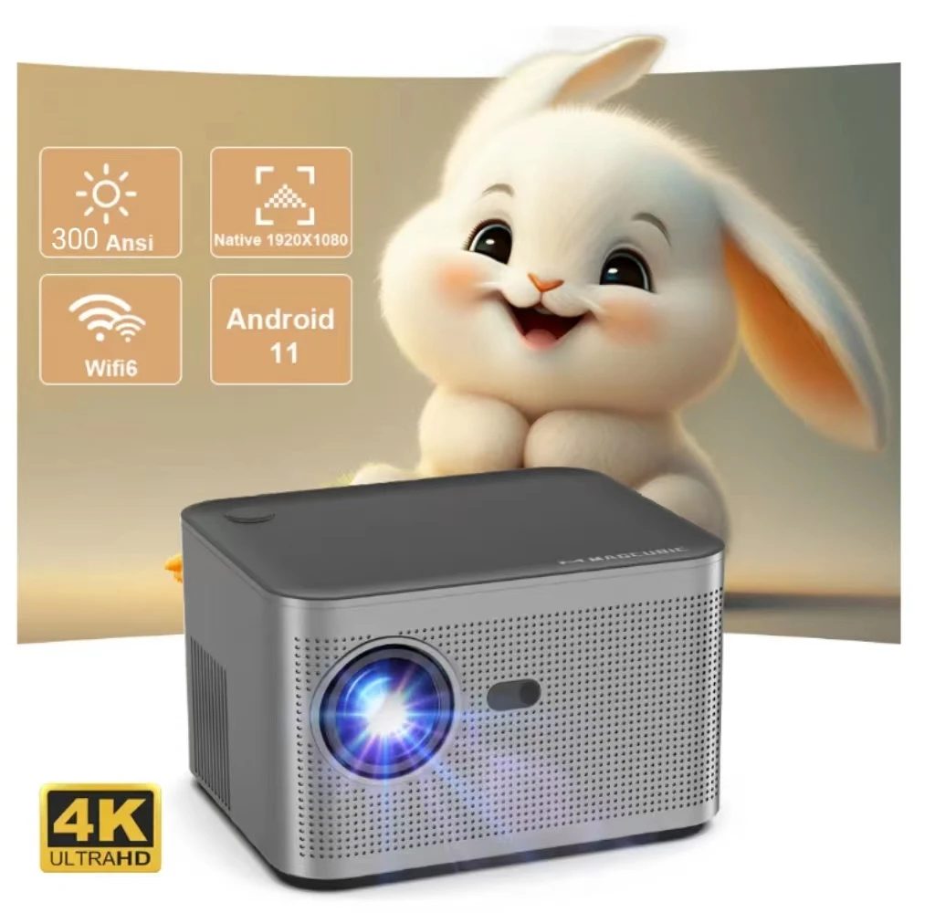 

STLF Advanced Smart Android 11 Projector 4K Proyector Dural Band WIFI 6 BT 5.0 Low Noise Projection for a Big Display Home Theat
