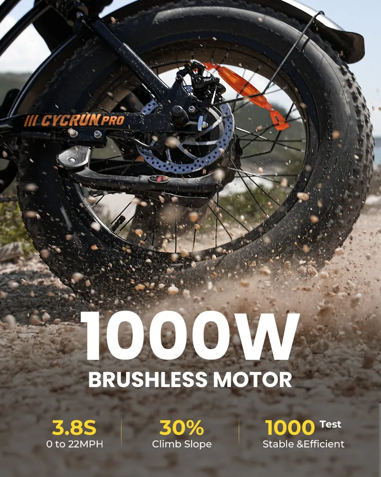 Electric Bike 1000W Fat Tire E Bike Electric Dirt Bike Dual Battery MoutainBike image 3