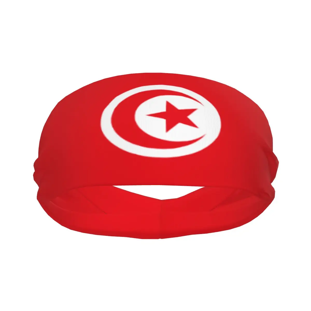 Sports Headband Portable Hair Band Tunisia Flag Hair Wrap Brace Cycling Running Exercising Sweatband