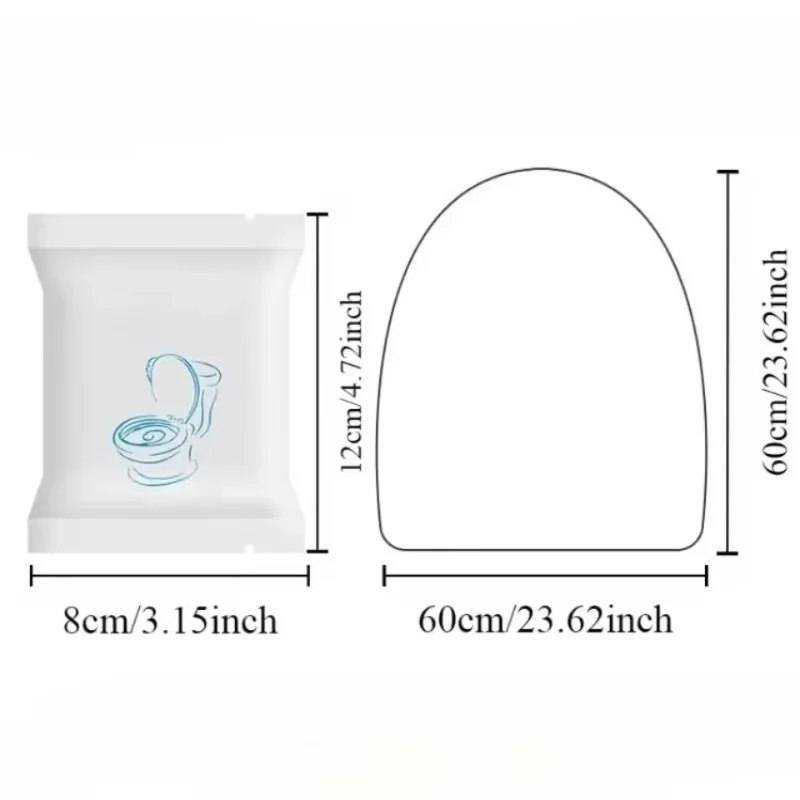 10/20 PCS Individually Wrapped Disposable Toilet Seat Covers Waterproof Non-Woven Toilet Seat Protectors for Travel Hotel