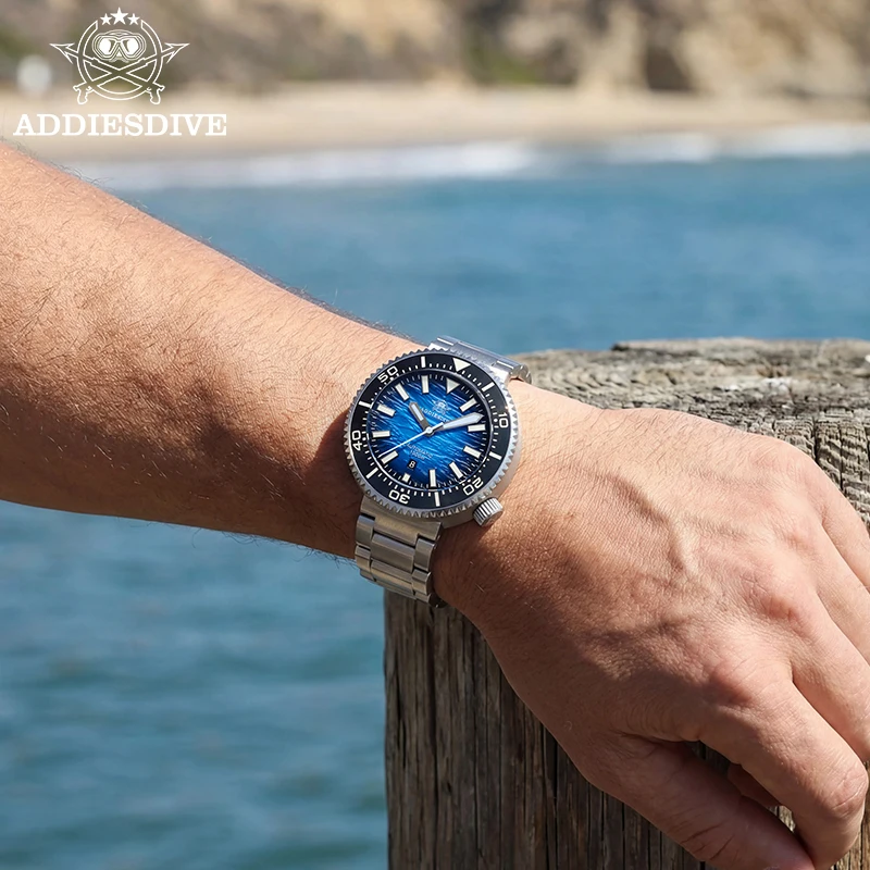 ADDIESDIVE Men Watches BGW9 Luminous Japanese 8215 Automatic Mechanical Watch Ceramic Bezel 100Bar Waterproof Diving Wristwatche