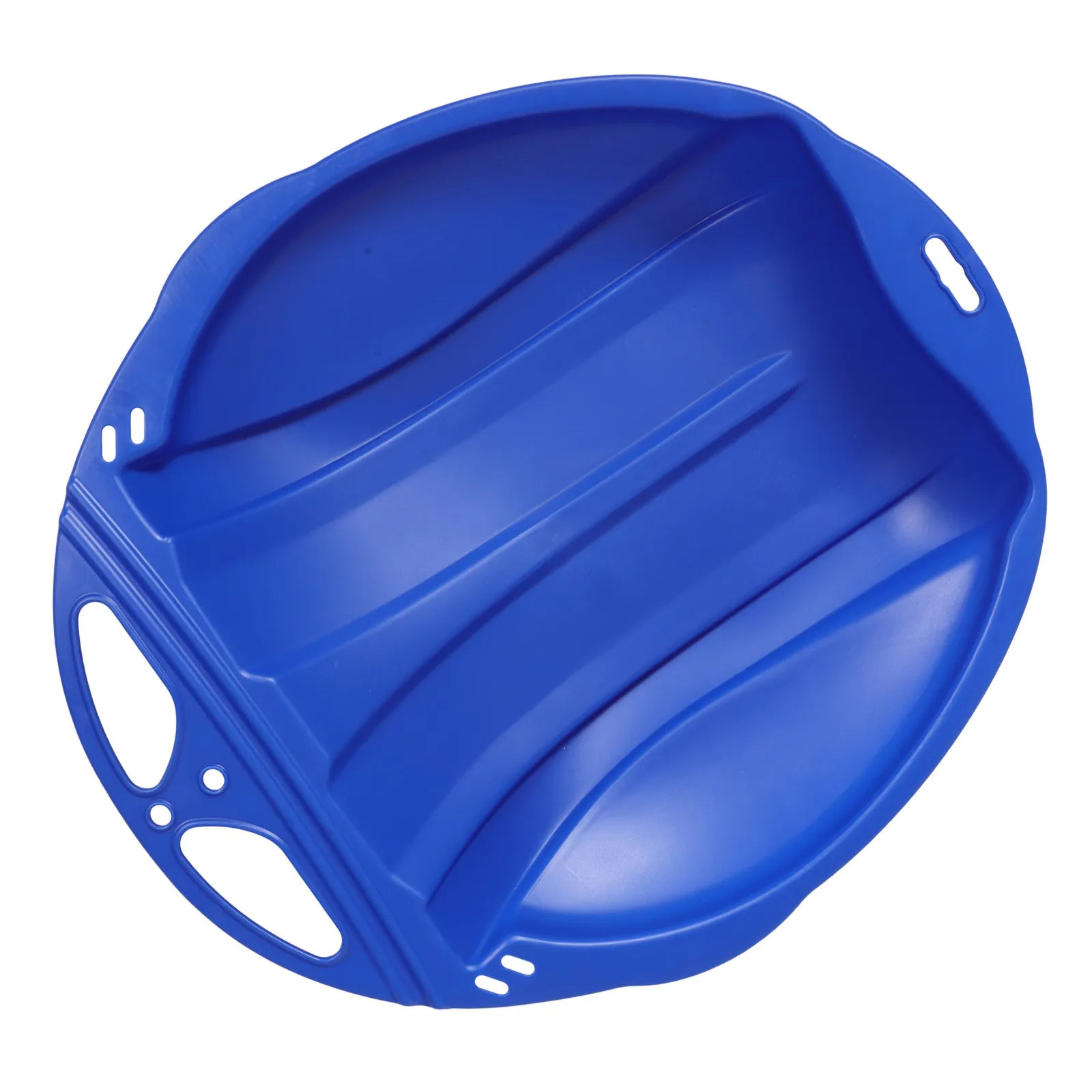

Plastic Snow Sled for Kids and Adults Outdoor Snow Grass Sand Sliding Board Pull Rope Connectors Blue Toddler Sled