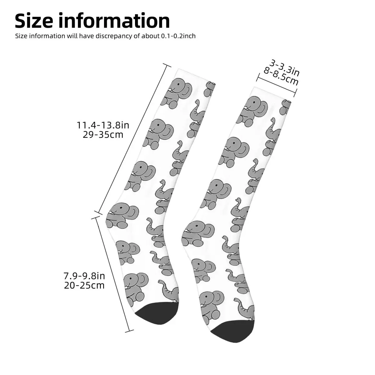 Elephant Socks Harajuku Super Soft Stockings All Season Long Socks Accessories for Man's Woman's Christmas Gifts