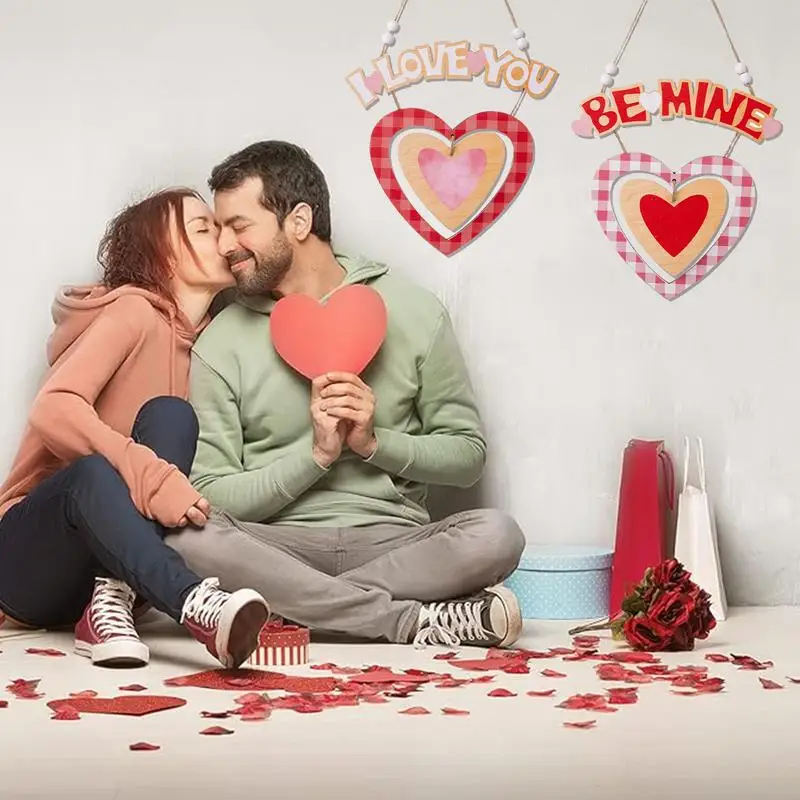 Amor sinal da porta da frente ser mina sinal de boas-vindas decoração da parede 2x decoração da porta de madeira romântico casa decoração da parede para o dia dos namorados