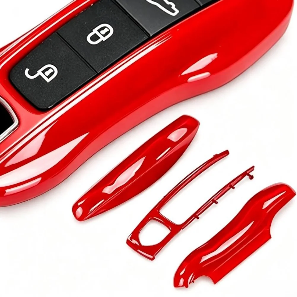 Red/Black/White Remote Key Shell For Macan For Cayenne For Panamera For 911 For Cayman Key Case Car Accessories