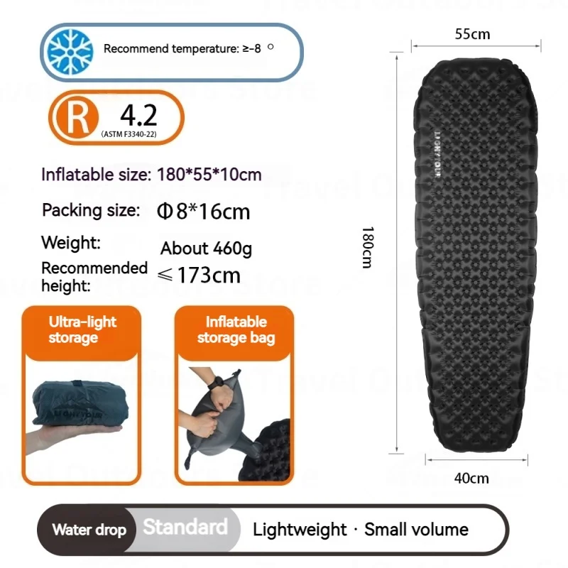 Windhike R4.2/7.5 Aufblasbare Matratze Aufblasbare Schlafmatte Ultraleichte Campingmatte Outdoor Wandern Wasserdichte Reisematte 7