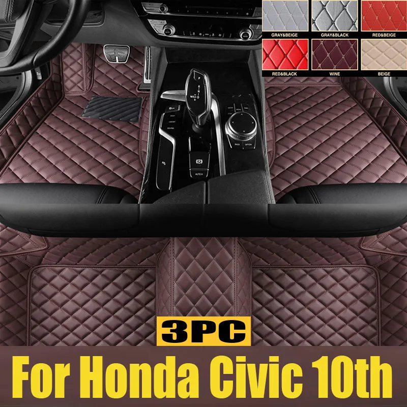 

For Honda Civic 10th 2021 2020 2019 2018 2017 2016 Car Floor Mats Carpets Auto Interior trunk mat Covers Automotive Vehicles